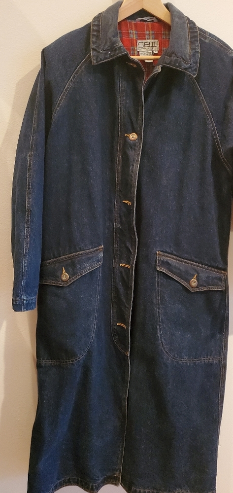 Denim 70s Vintage Maxi Coat